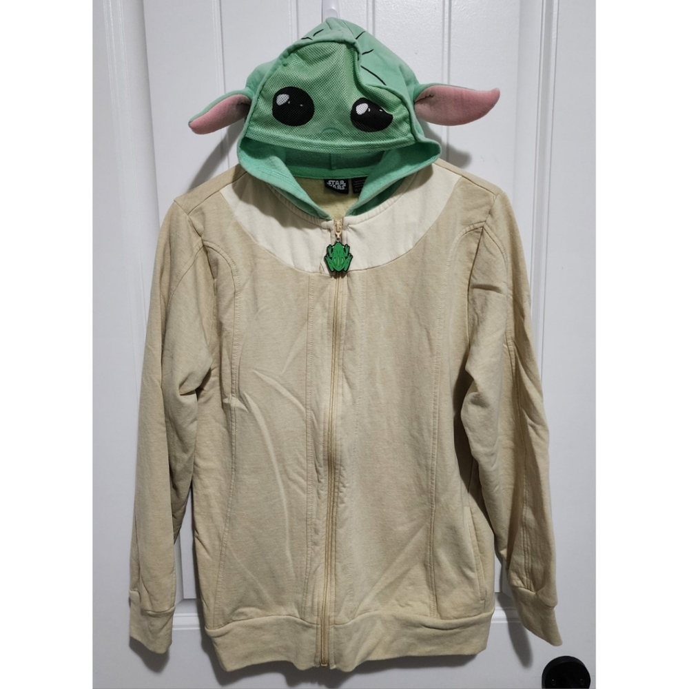 Star Wars mandalorian baby Yoda hoodie youth XL